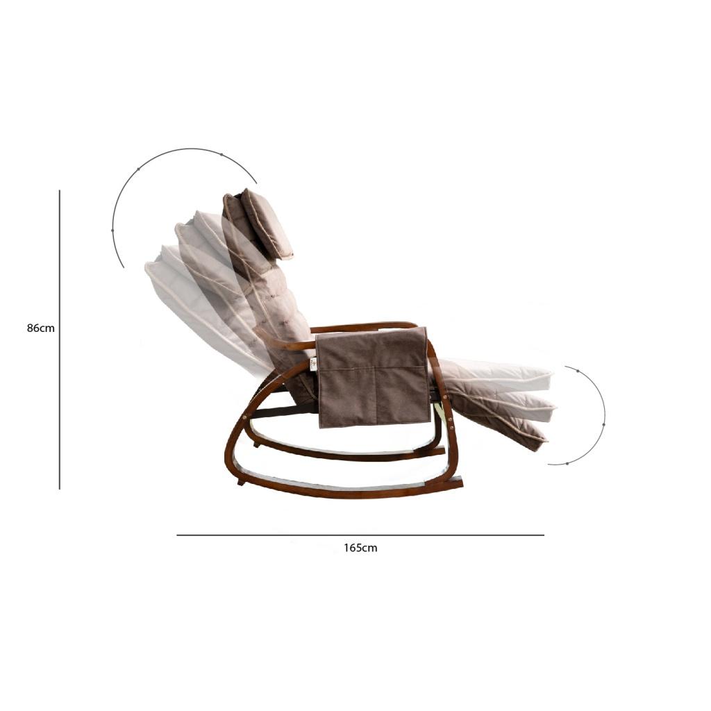 Ghế thư giãn | POANG ROCKING CHAIR | plywood óc chó/bạch dương | nâu | R67xS162xC86 cm