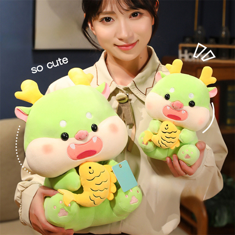 Thú nhồi bông rồng xanh cute - Size 20cm - Màu ngẫu nhiên - Quà tặng gấu bông con rồng mini êm mịn.