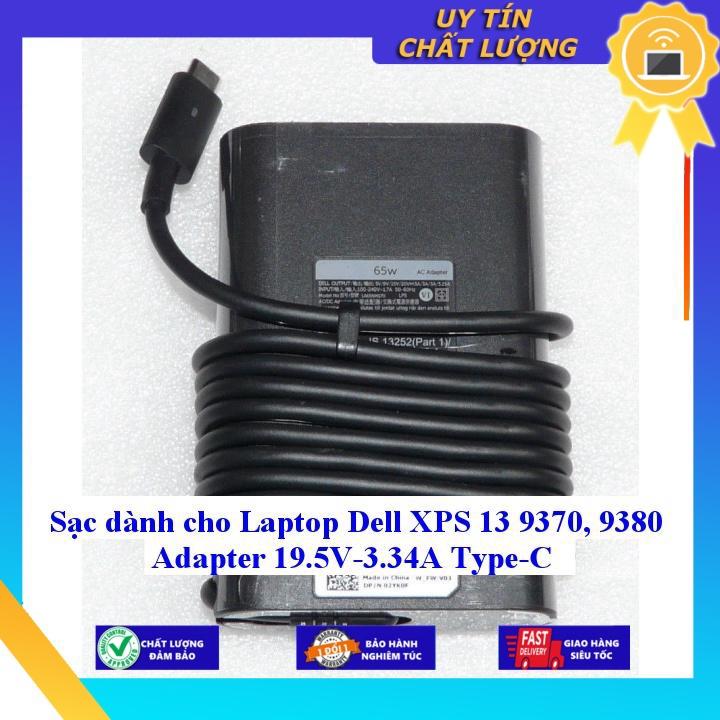 Sạc dùng cho Laptop Dell XPS 13 9370, 9380 Adapter 19.5V-3.34A Type-C - Hàng Nhập Khẩu New Seal