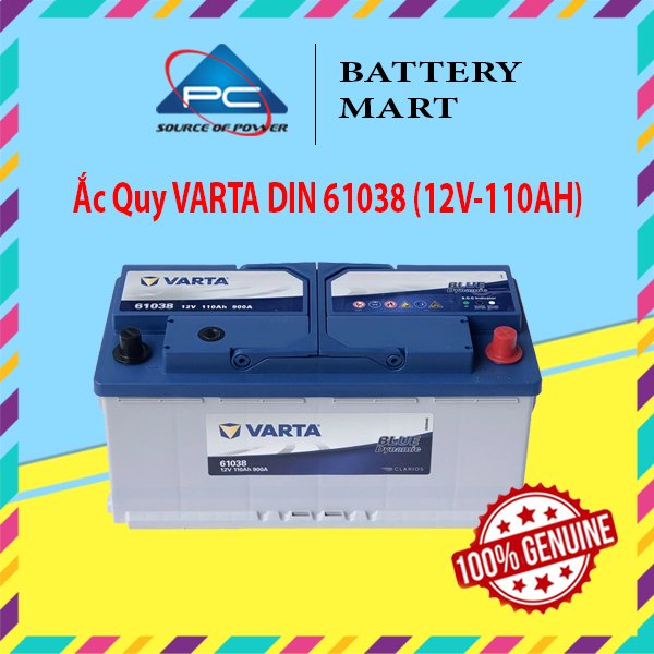 Bình Ắc Quy 12V-110AH, Ắc Quy VARTA DIN 61038