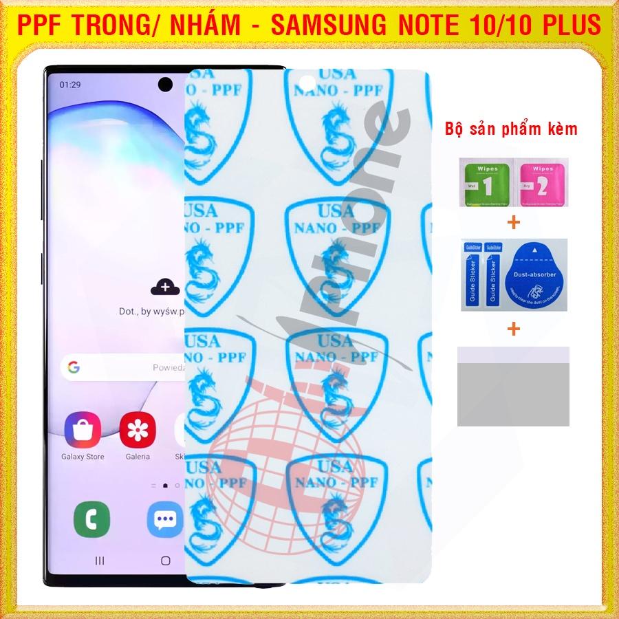 Dán dẻo PPF loại trong và nhám cho Samsung Note 10, Note 10 Plus