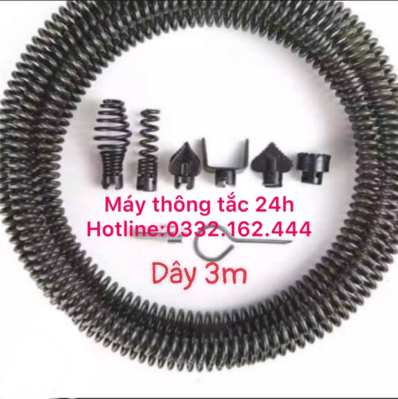 Dây thông tắc cống dài 3m dây phi 16