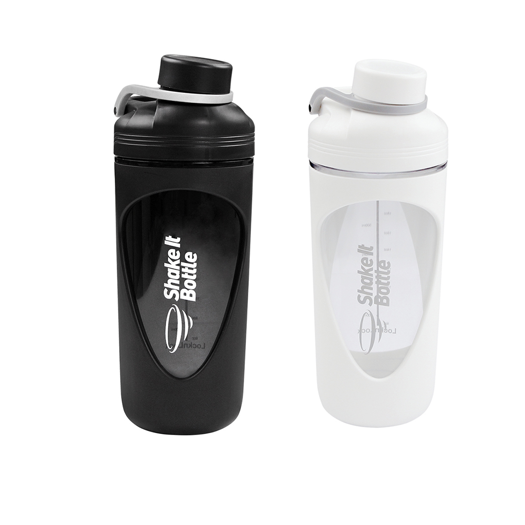 Bình lắc Lock&amp;Lock 800ml Balance Shake It Bottle màu trắng HAP949WHT- Hàng chính hãng có quai xách và thanh đo dung tích - JoyMall