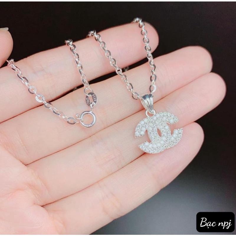 Bộ đôi Bạc Ta, dây chuyền kèm Bông Tai X ️ XINH XẮN ️ - Bạc Npj