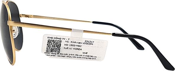 Kính Mát Unisex Vigcom VG1503 MS2  - Vàng Tròng Xanh