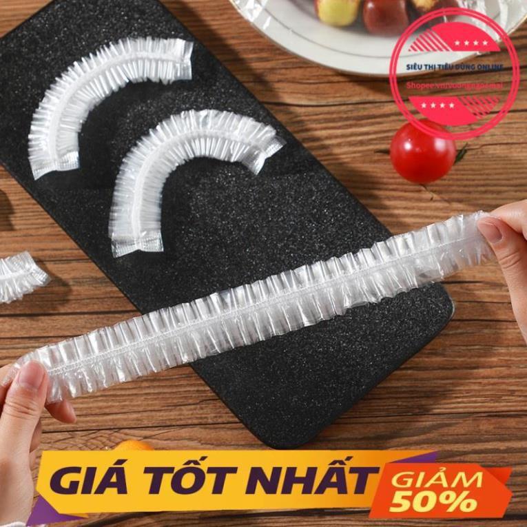 Set 100 màng bọc thực phẩm bo chun co giãn tái sử dụng túi gấu