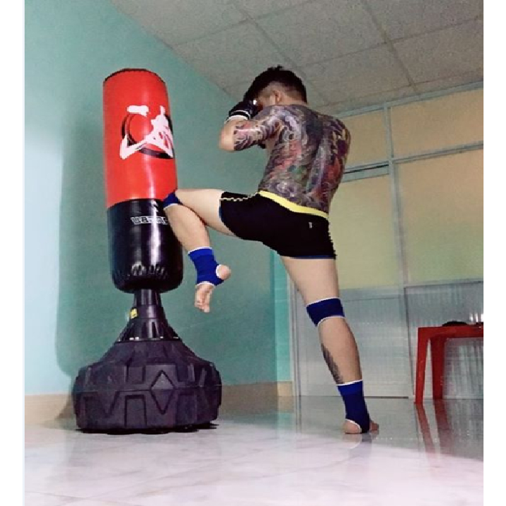 Bao trụ đấm bốc boxing tự đứng, cao 1m68, đường kính 28 cm - bền bỉ hơn - gọn hơn - ưu việt hơn - dành cho phòng tập, dân chuyên