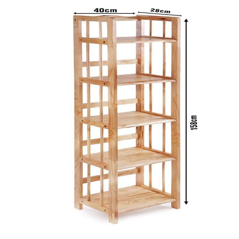 Kệ Sách Đứng 5 Tầng Phương Lâm - Màu Tự Nhiên