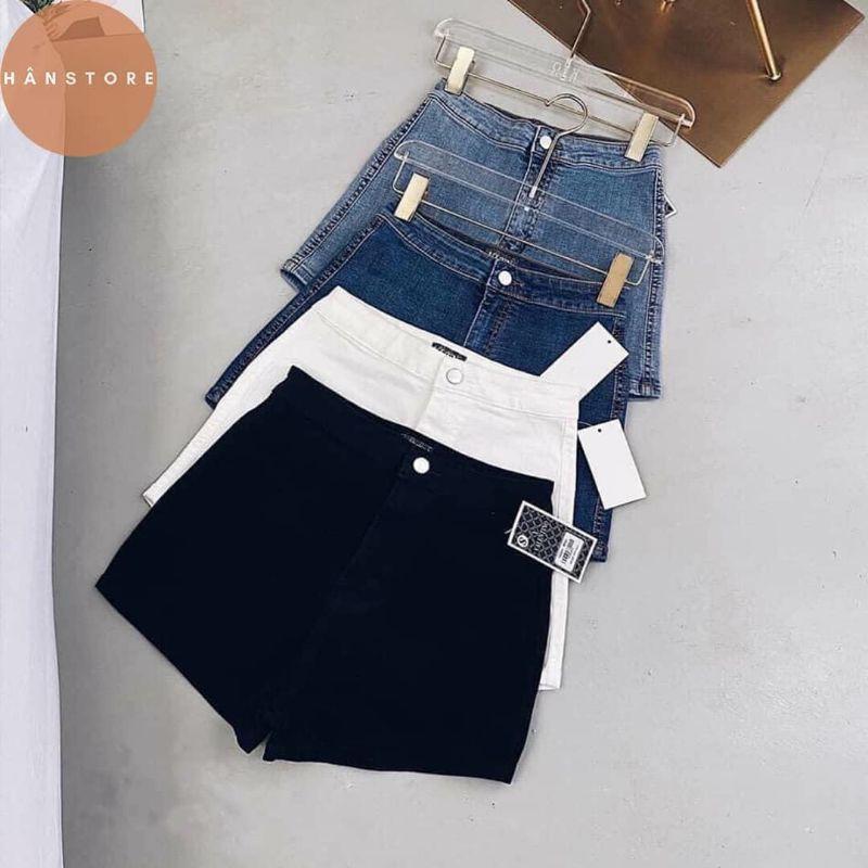 Quần sooc bò nữ lưng cao, quần short jean nữ cạp cao gen bụng