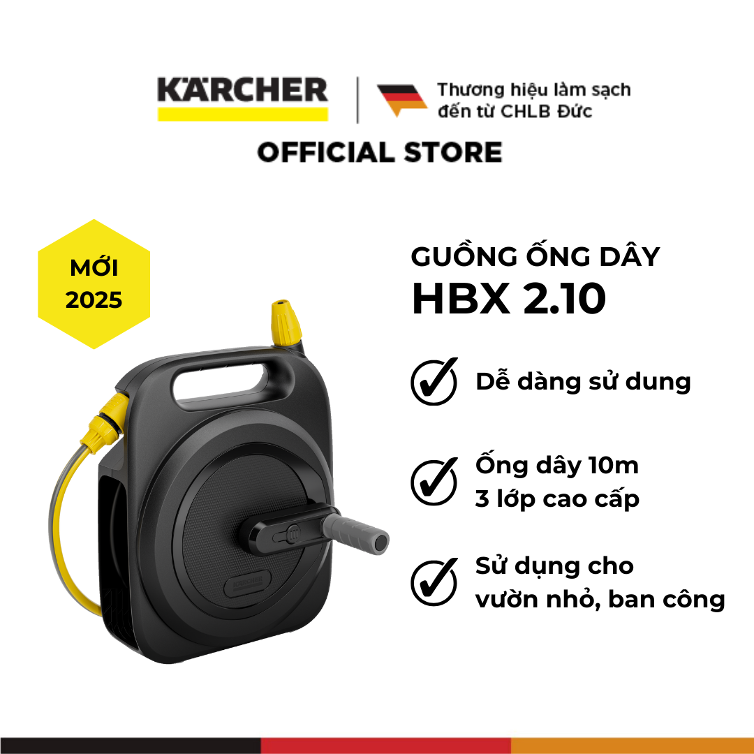 [Mới 2025] Guồng ống dây tưới vườn Karcher HBX 2.10 - Phiên bản cải tiến của CR 3.110 - Hàng Chính Hãng