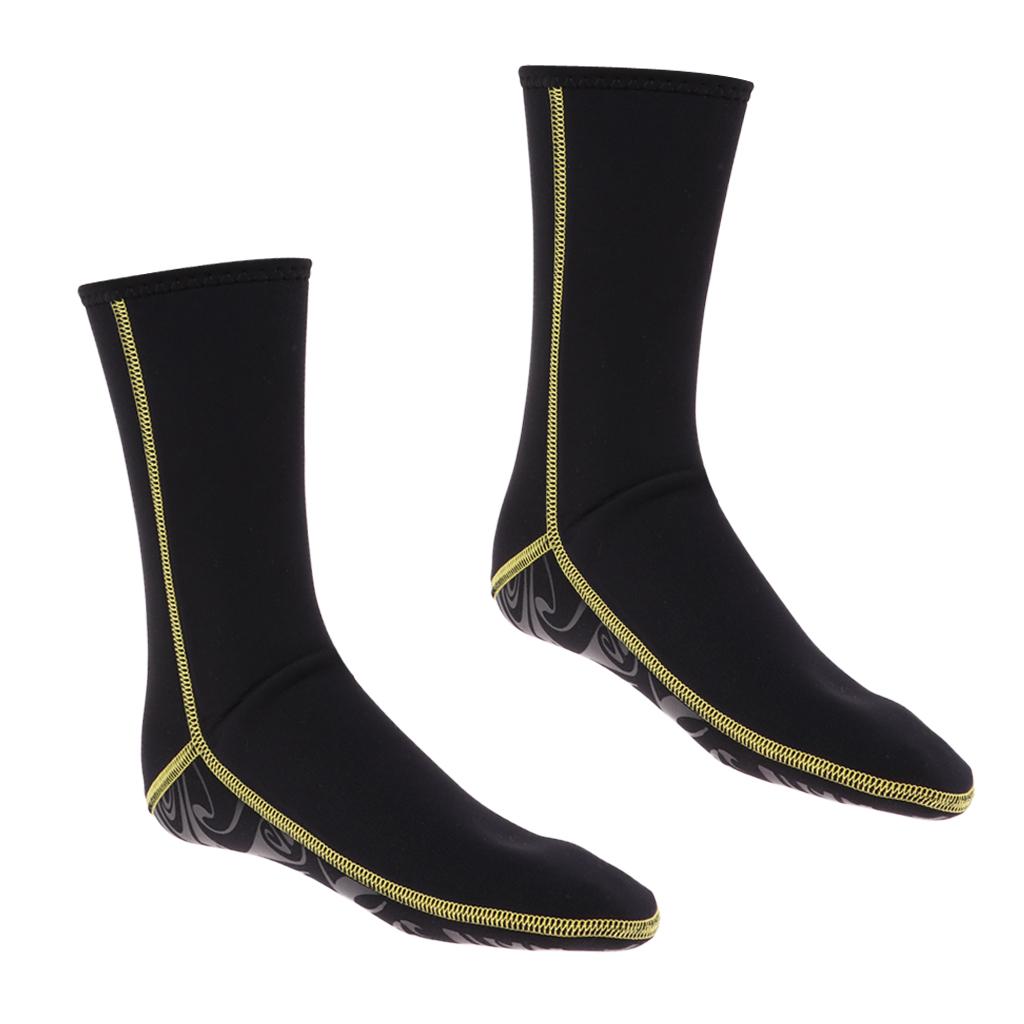 1 Pair Water Shoes Beach Fin Socks Neoprene Diving Boots Scuba Snorkel Booties Surfing Wetsuit Sports Waterproof Foot Protector for Men Women