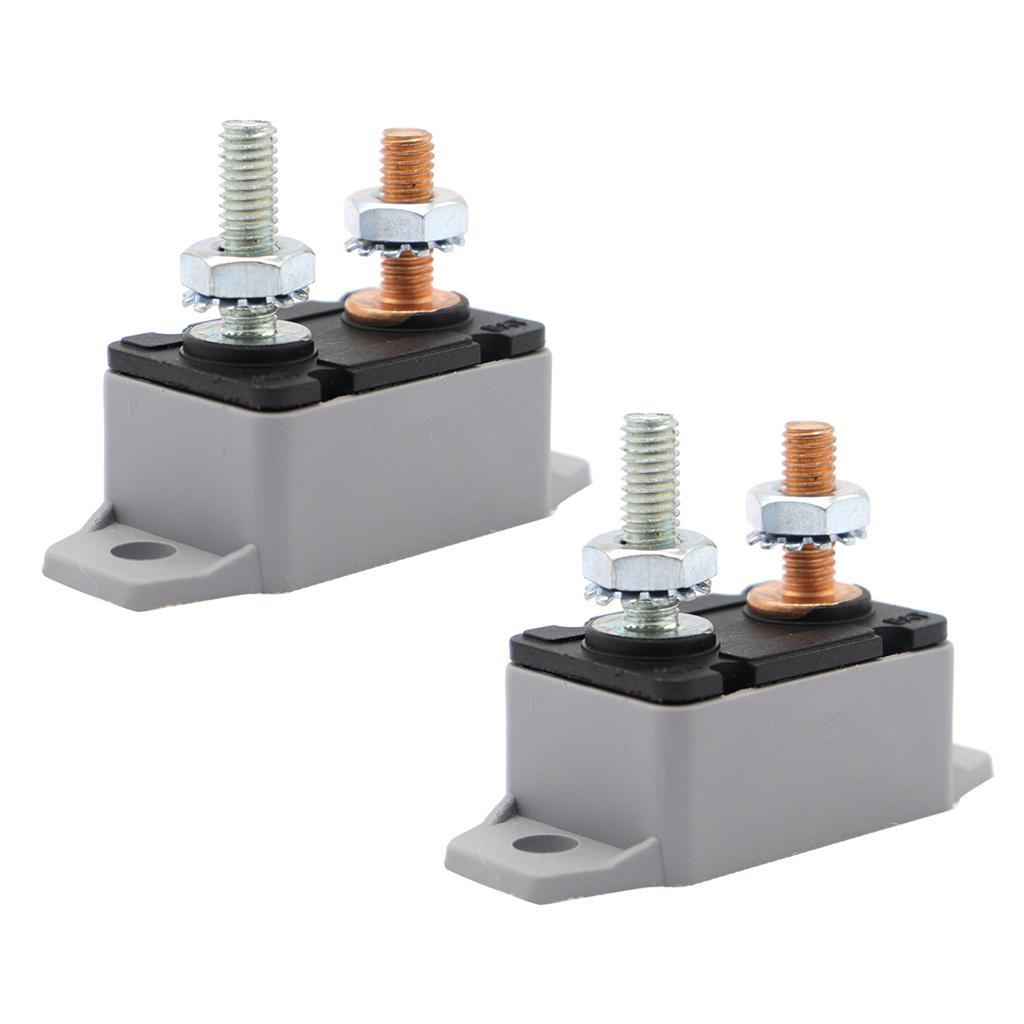 2Pcs 30A Boat  Circuit Breaker Fuse Automatic Auto-Reset 12V/24V