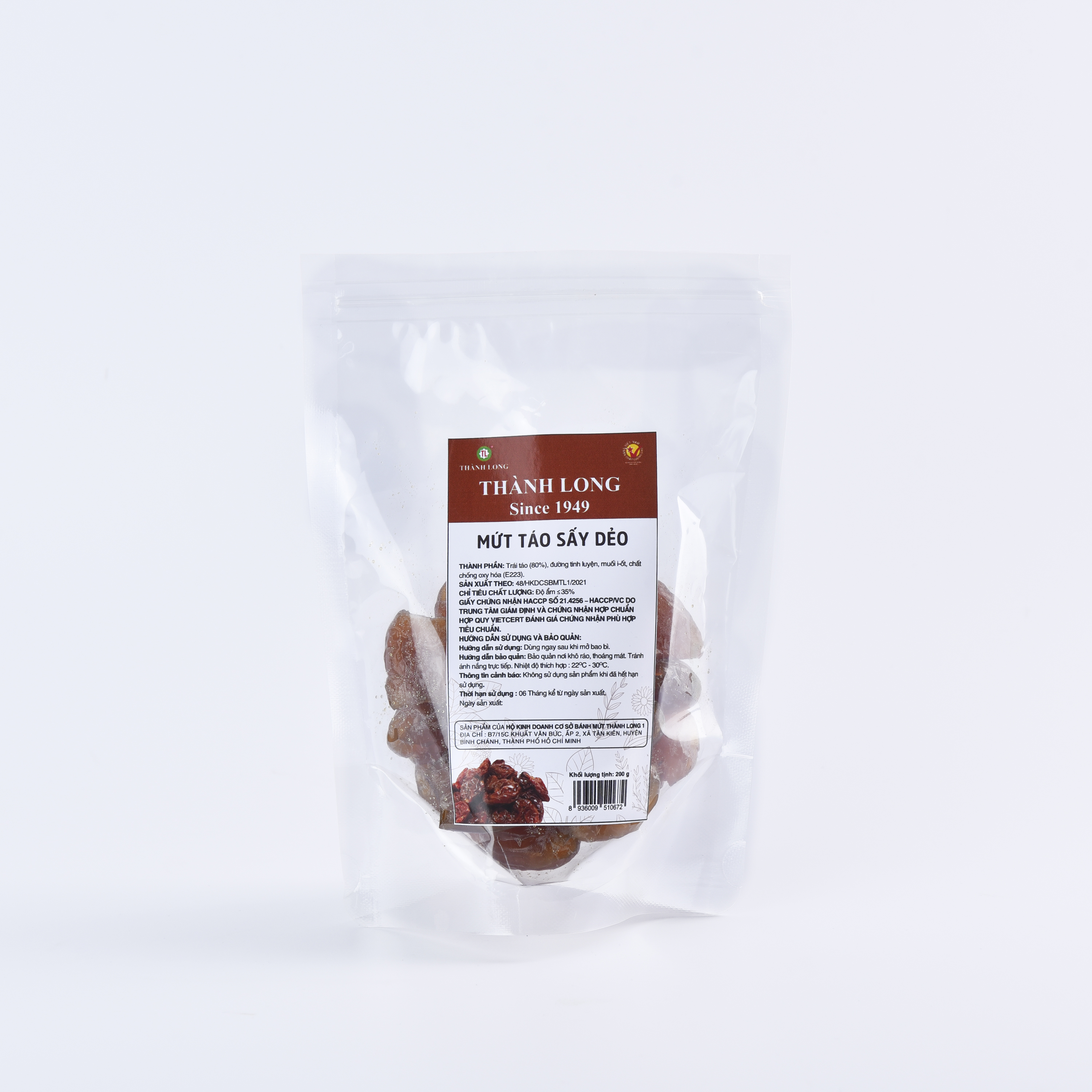 MỨT TÁO SẤY DẺO THÀNH LONG 500G - VIỆT NAM