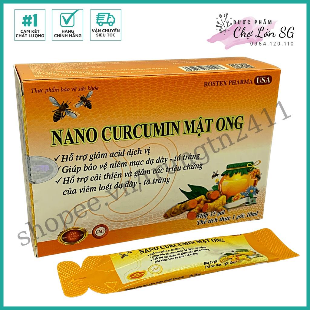 Dung dịch nghệ NANO CURCUMIN MẬT ONG giảm acid, cải thiện các triệu chứng về dạ dày – Hộp 15 gói