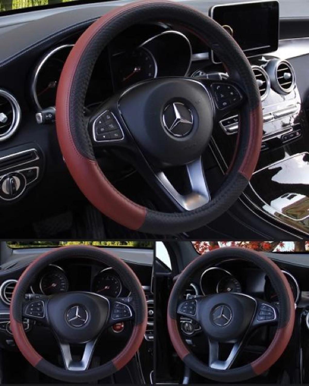 Bọc da vô lăng ô tô thể thao loại tốt bám tay thiết kế đẹp mắt phù hợp các loại xe phổ thông