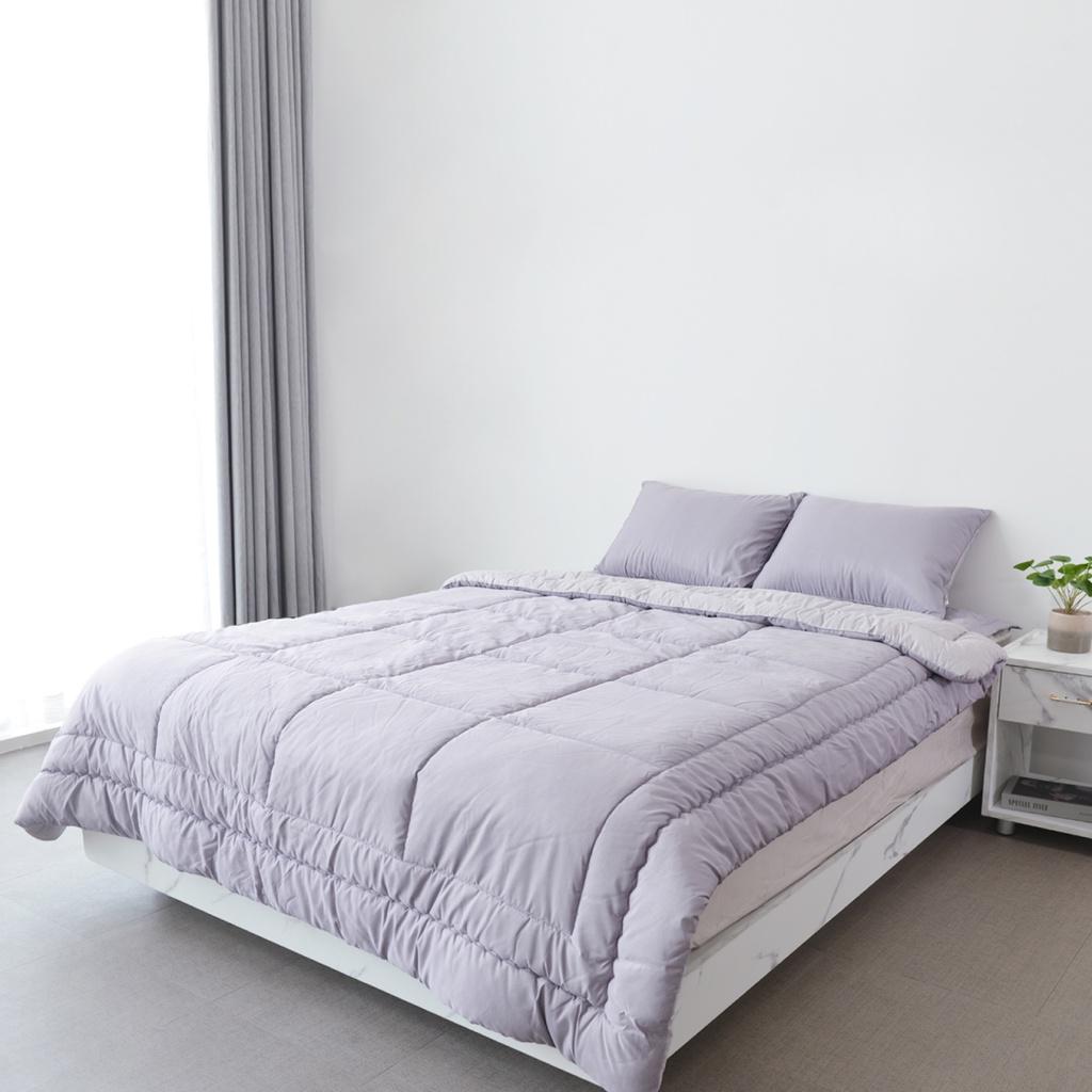 Chăn Chần Bông ARIZE On Cloud Clara Purple Gray Vải Ultra Microfiber Chống Bụi