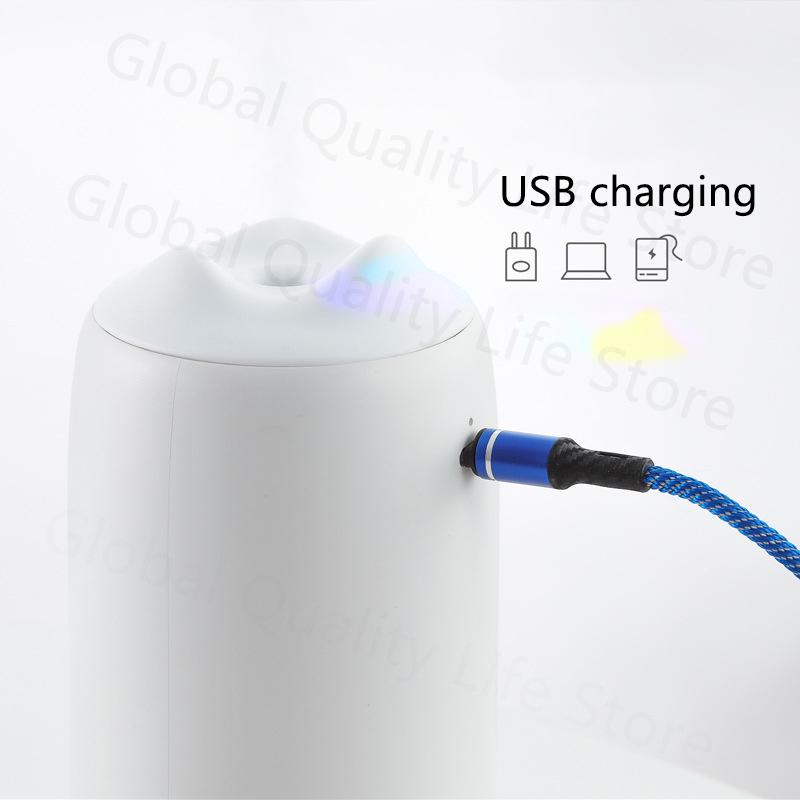 Máy Khuếch Tán Lọc Không Khí Không Dây Máy Phun Sương Tạo Độ Ẩm Sạc Usb Mini Di Động Cho Nhà Phòng Ngủ Dung Tích 310Ml Với Đèn Ban Đêm Máy Phun Sương Tạo Độ Ẩm