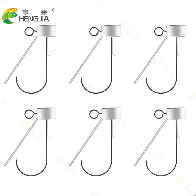 Set 6 Lưỡi Câu Cá LCC05 Thiết Kế Đầu Hình Nấm Bằng Thép Carbon Chất Lượng Cao Chuyên Câu Lure