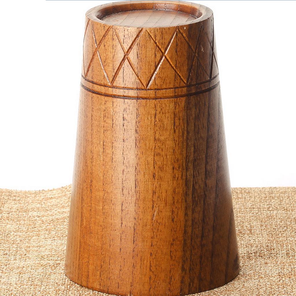 Wooden Cup Handmade Coffee Tea Beer Juice Milk Mug Drink Cup 7.8cmx11.5cm