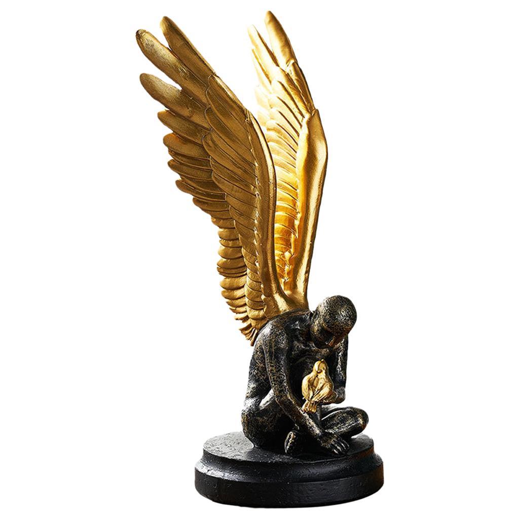 Angel Wing Figures Vintage Vivid Statue Crafts Bedroom  Decor