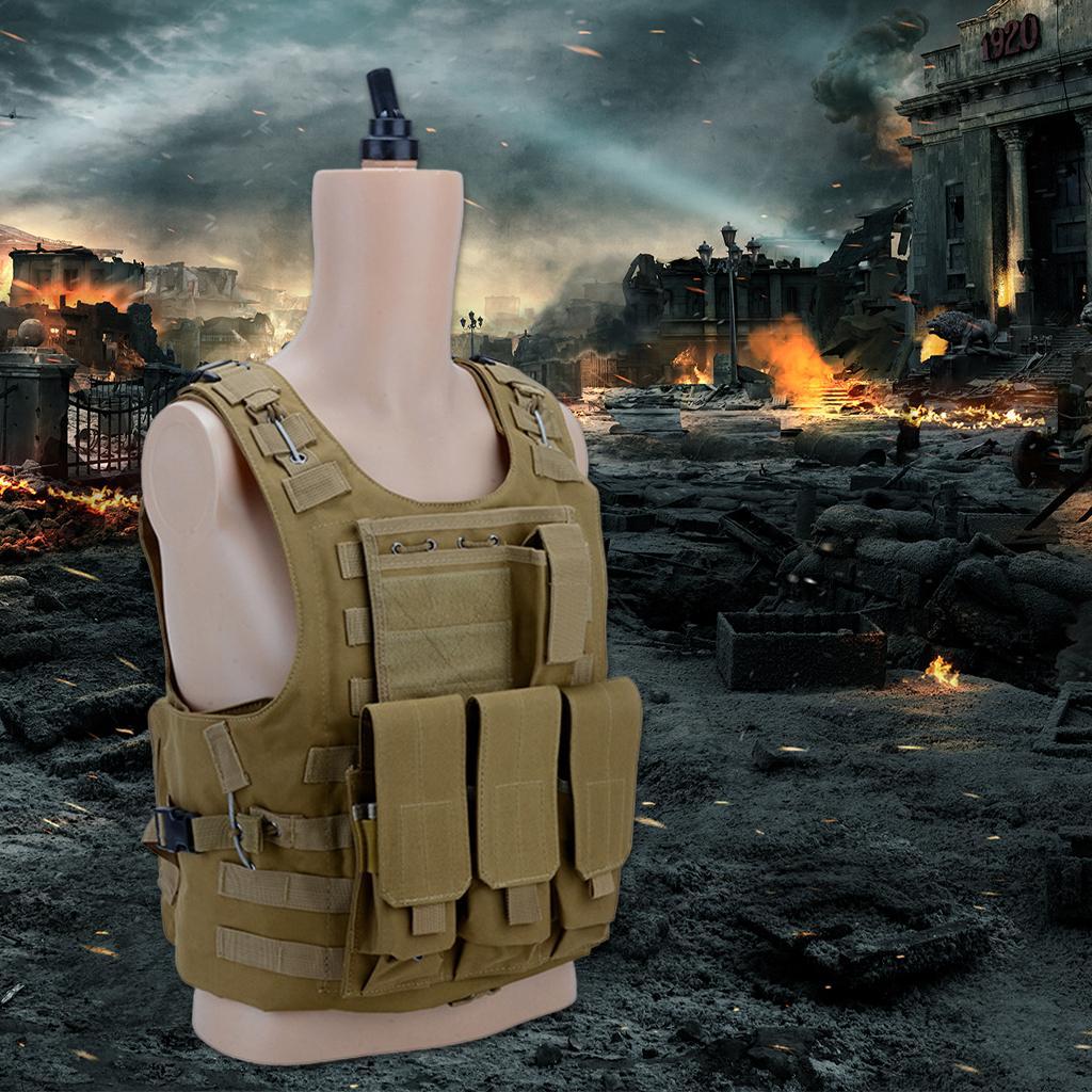 Plate Carrier Assault Gear Jacket for Men Women Outdoor Khaki