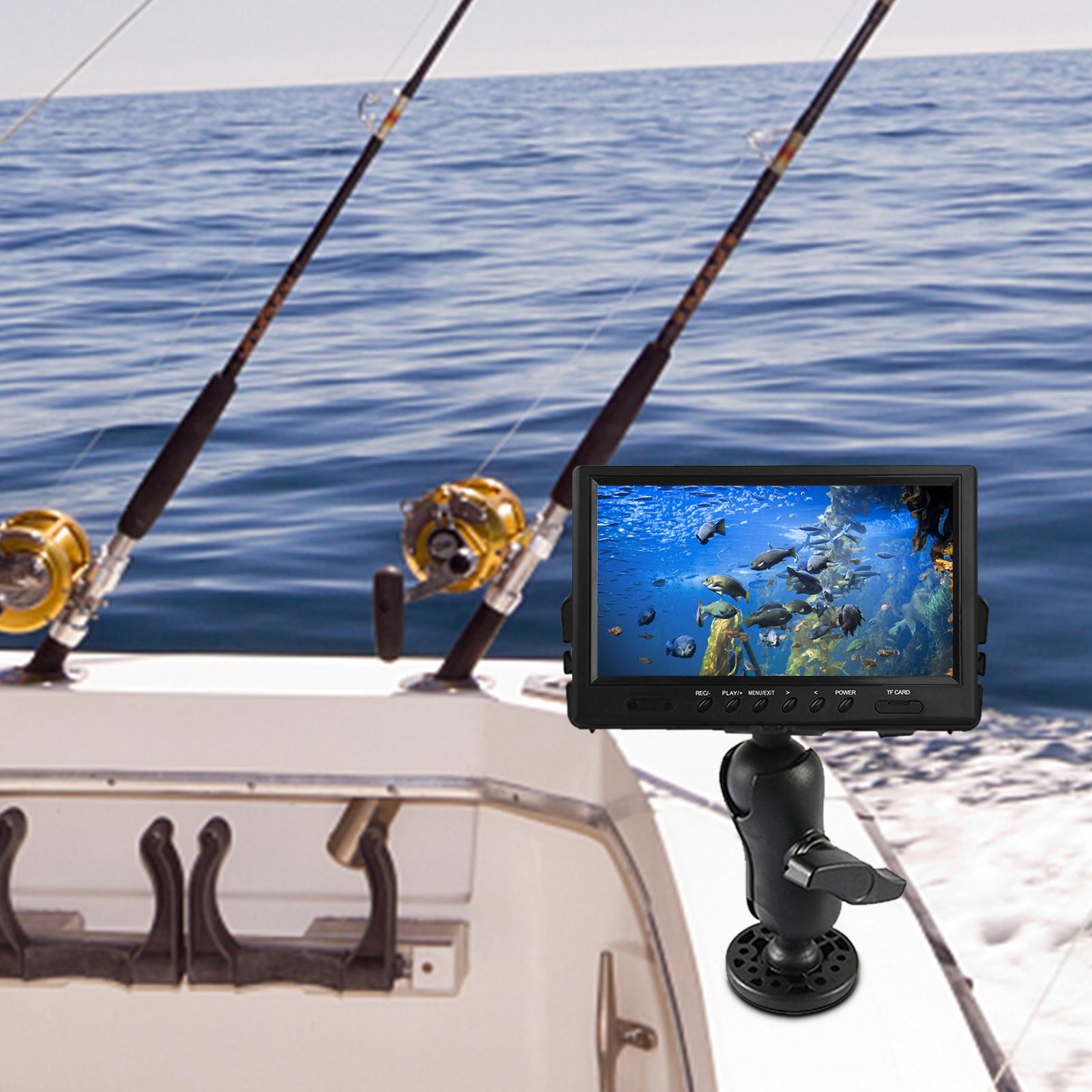 Fish Finder Mount Base 360° Rotating Adjustable Fish Finder Rack Mounting Bracket for Boat Canoe Kayak