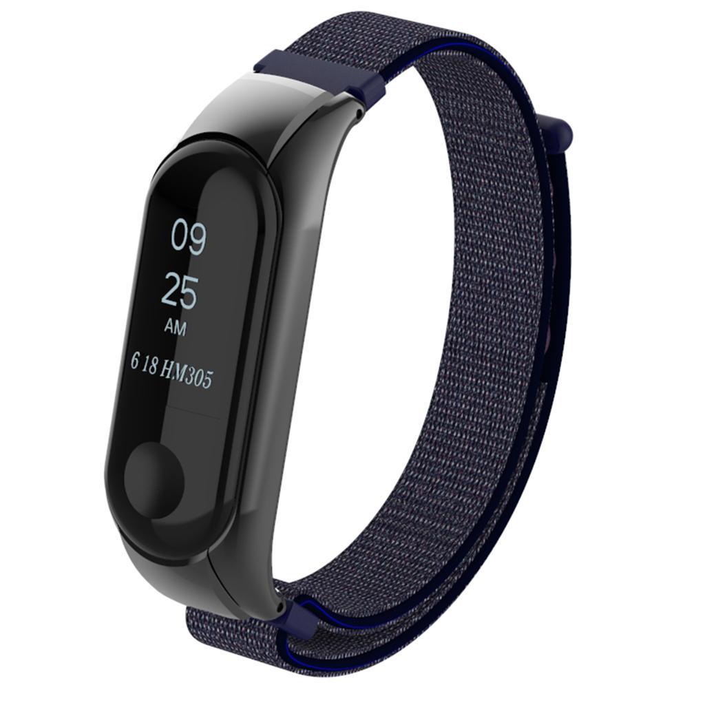 2-4pack Replacement Nylon Watch Strap Watch Band for Xiaomi Mi Band 3 blue