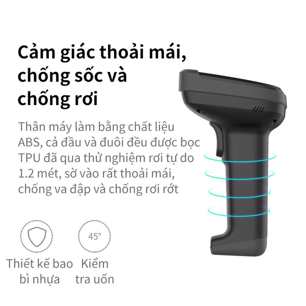 Máy Quét Mã Vạch Deli Chính Hãng - Kết Nối Bluetooth, Độ Phân Giải Cao - Phù Hợp Cho Bán Hàng E14953W / E14953 / E14952