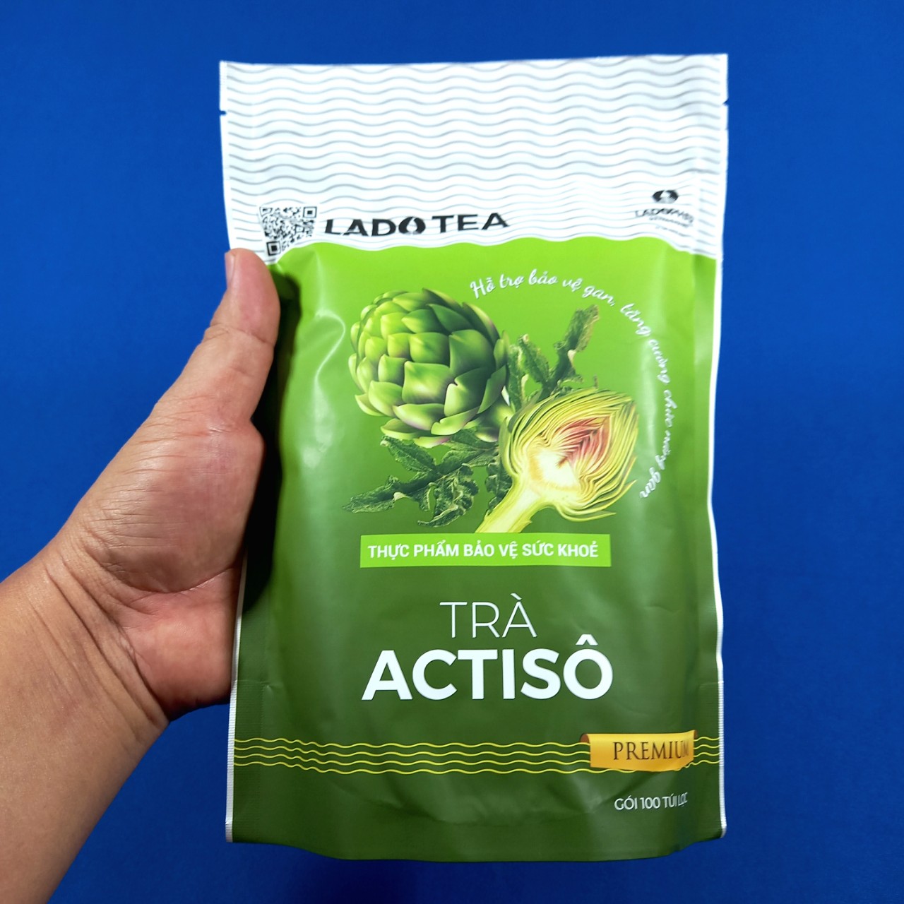 Trà Atiso Ladophar 100 túi lọc artichoke actiso combo 2 gói