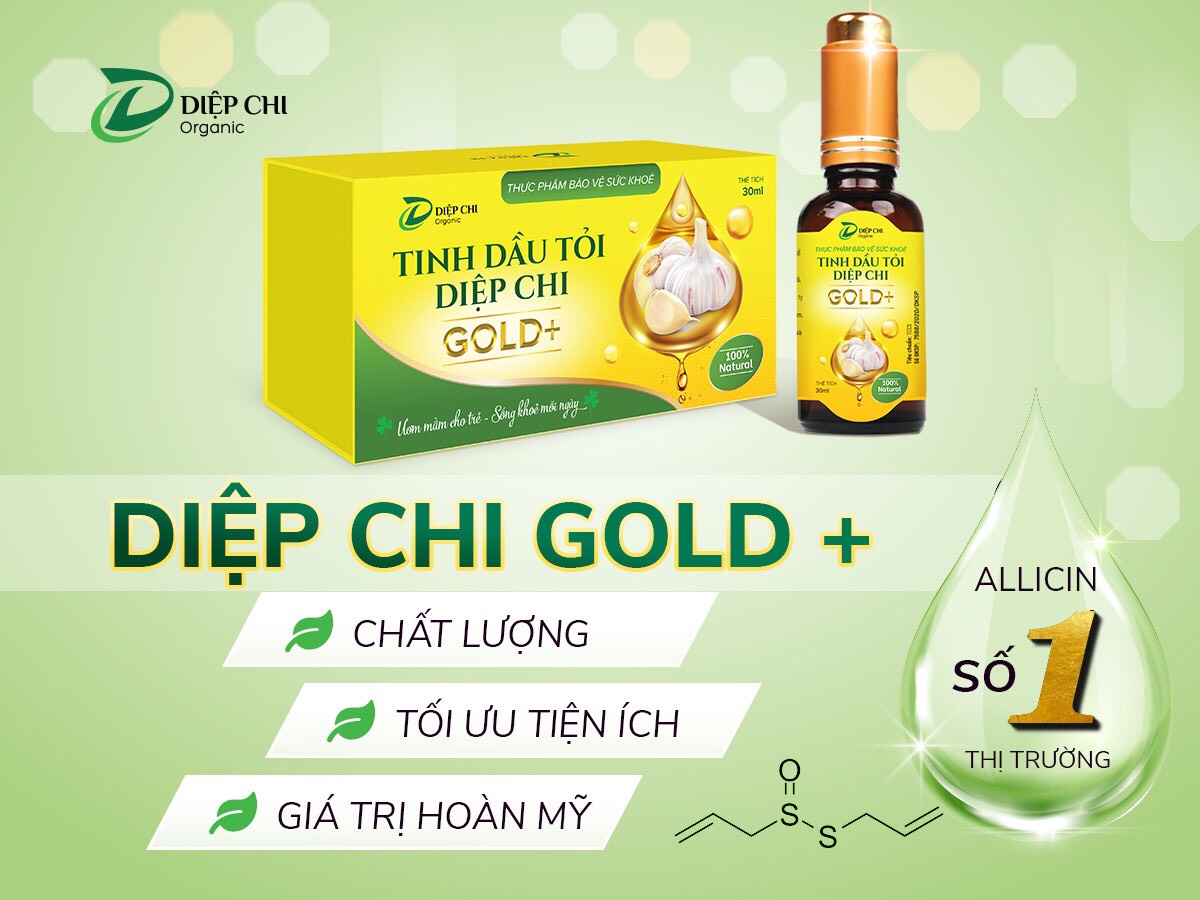 Tinh Dầu tỏi Diệp Chi Gold + Kháng sinh tự nhiên , hổ trợ ho, cảm, sổ mủi tặng sữa rửa mặt MAROSA LACO