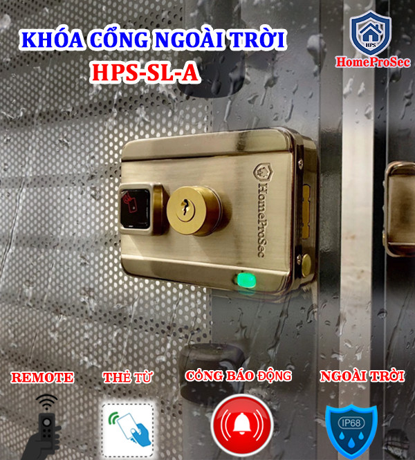 Bộ khóa cổng vân tay thông minh HomeProSec HPS- SLPRO ( KF1P8 - UPS)