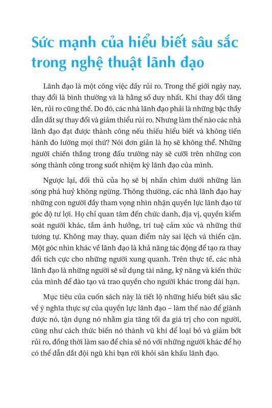 Sách - Lãnh Đạo Thông Thái Thành Công Lâu Dài - ndbooks
