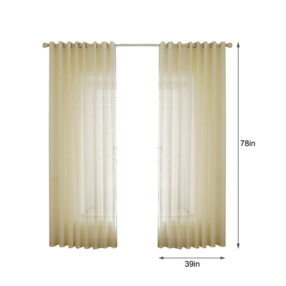 Rèm cửa sổ voan Sheer Voile có vành trên cho nhà bếp, phòng ngủ và phòng khách