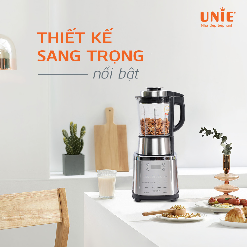 Máy Làm Sữa Hạt Xay Nấu Đa Năng UNIE V8S 12 Chế Độ Nấu Tiêu Chuẩn Đức Công Suất 1800W Dung Tích 1750 ML- Hàng Chính Hãng