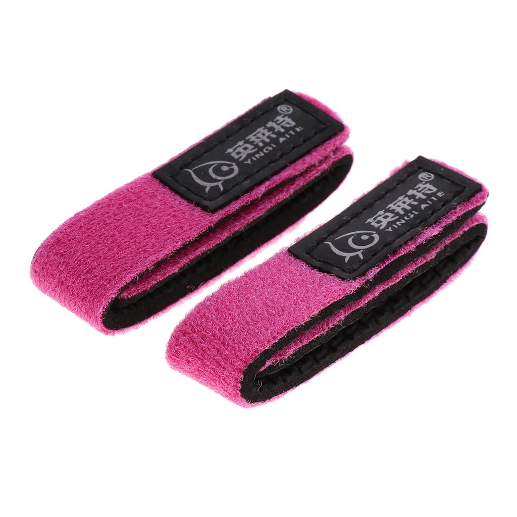 4pcs Fishing Rod Belts Wrap Bands Pole Straps Ties Pole Holders Red & Black
