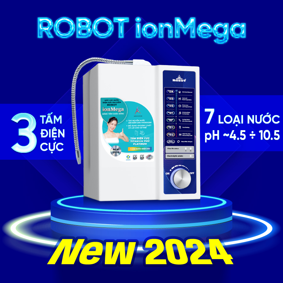 Máy Lọc Nước Điện Giải Ion Kiềm ROBOT ionMega 37 - Hàng Chính Hãng