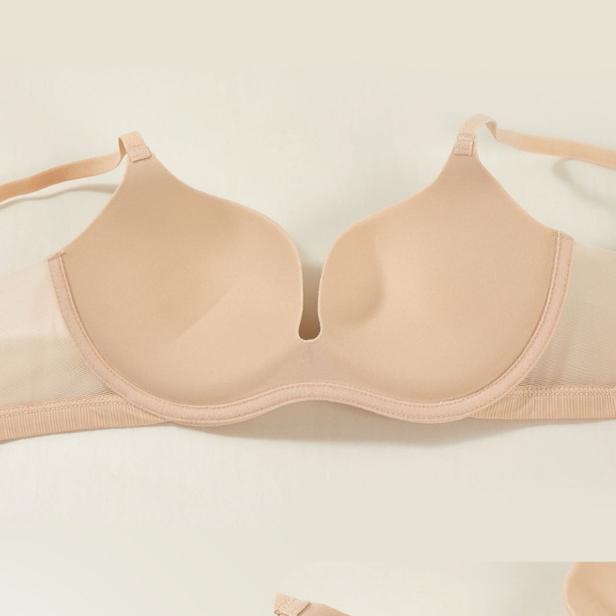 Áo Lót Nữ Su Đúc Không Gọng Kẻ Sọc Nâng Ôm Trọn Ngực S26