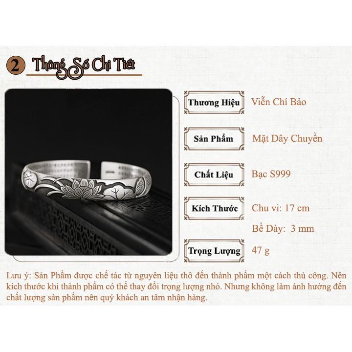 Lắc tay nữ bát nhã tâm kinh liên tâm lắc tay bạc nữ bản to