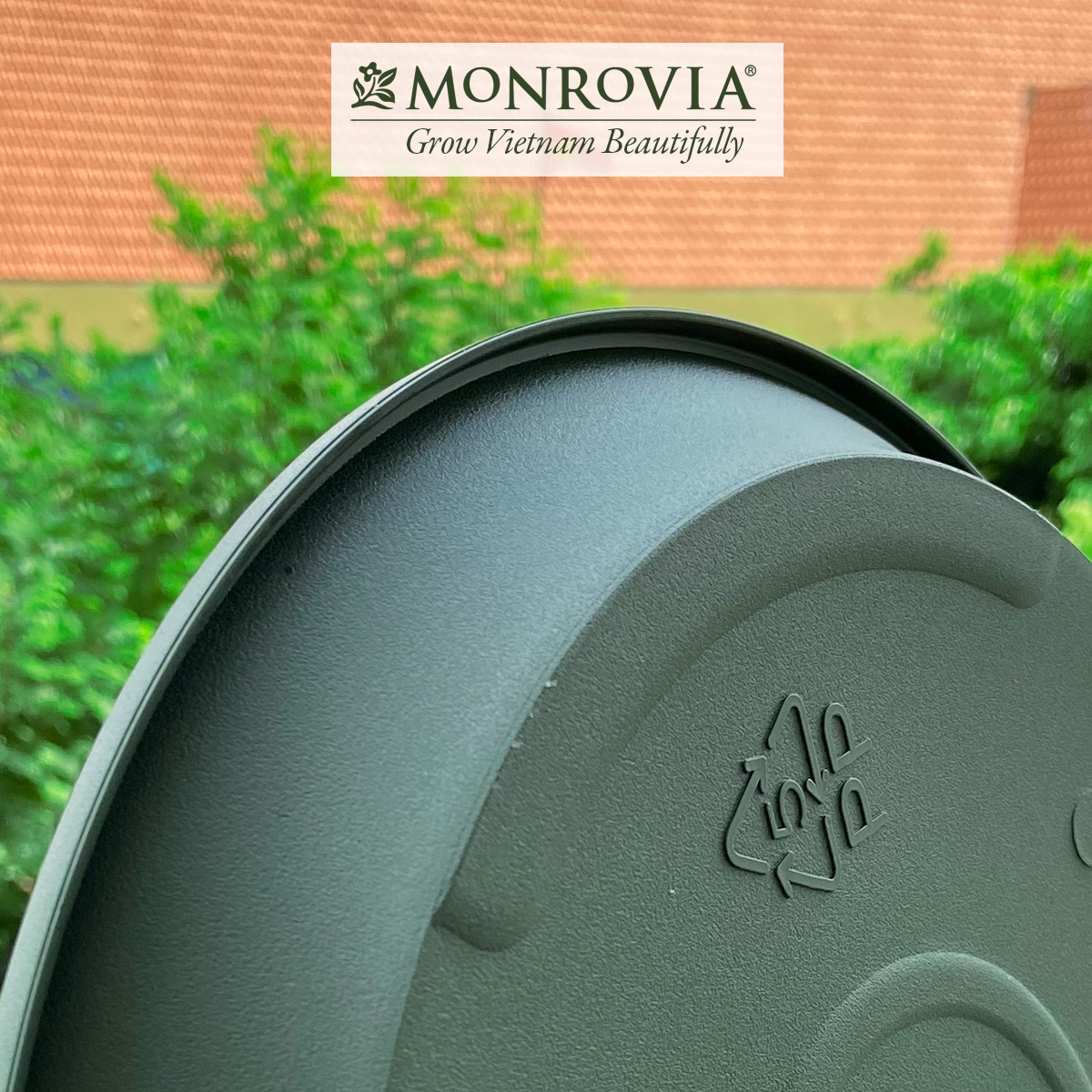 3 Đĩa lót chậu MONROVIA 6 Gallon, Dòng M-series, chậu nhựa trồng cây, chậu cây cảnh mini, để bàn, treo ban công, treo tường, cao cấp, chính hãng thương hiệu MONROVIA