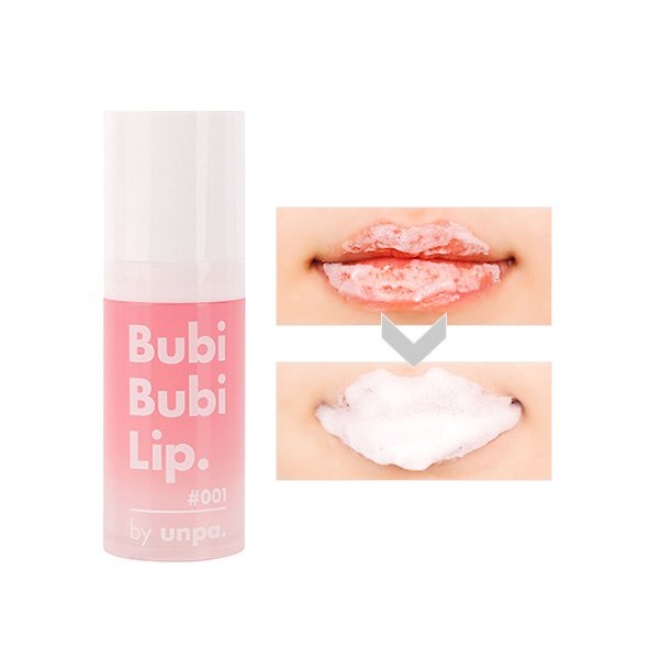 Combo 2 Tẩy Da Chết Sủi Bọt Thải Độc Môi Unpa Bubi Bubi Lip 12ml x 2