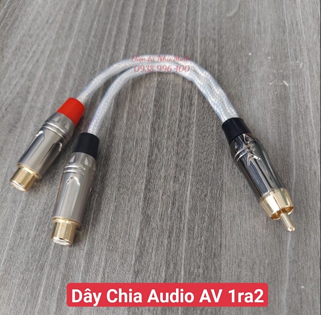 DÂY CHIA TÍN HIÊU / GỘP TÍN HIỆU 1 RCA đực ra 2 RCA cái ( giá bán 1 sợi )