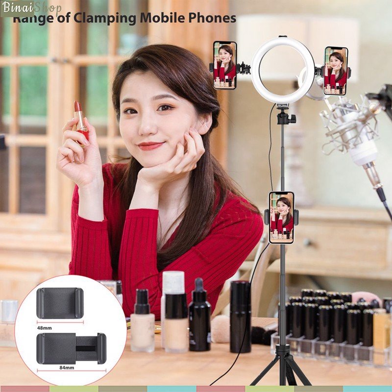 VIJIM K9 RGB - Combo Đèn LED Dạng Vòng 10 Màu Và Chân Đế Linh Hoạt Cho Selfie, Quay mạng xã hội- Hàng chính hãng