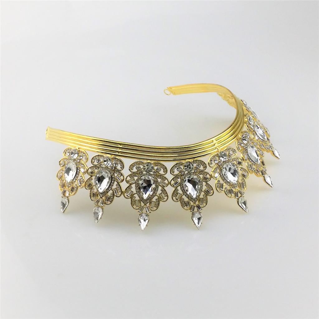 Bridal Rhinestone Crystal Hair Tiara Wedding Crown Veil Headband Headpiece