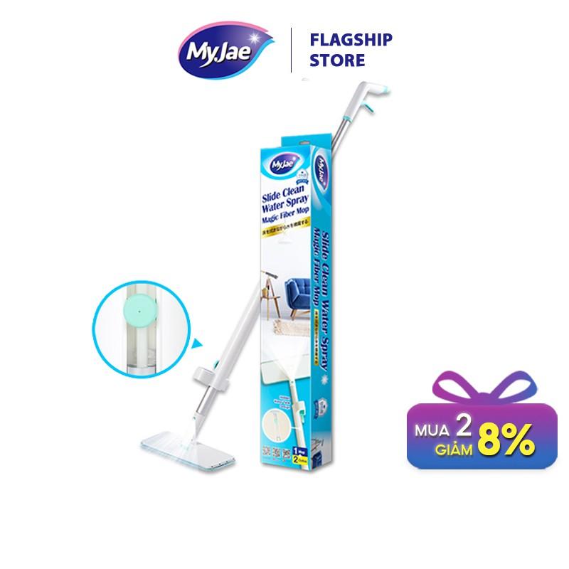Cây Lau Nhà MyJae Sợi Microfiber Tự Vắt Phun Sương Xoay 360 Độ Thông Minh 138cm