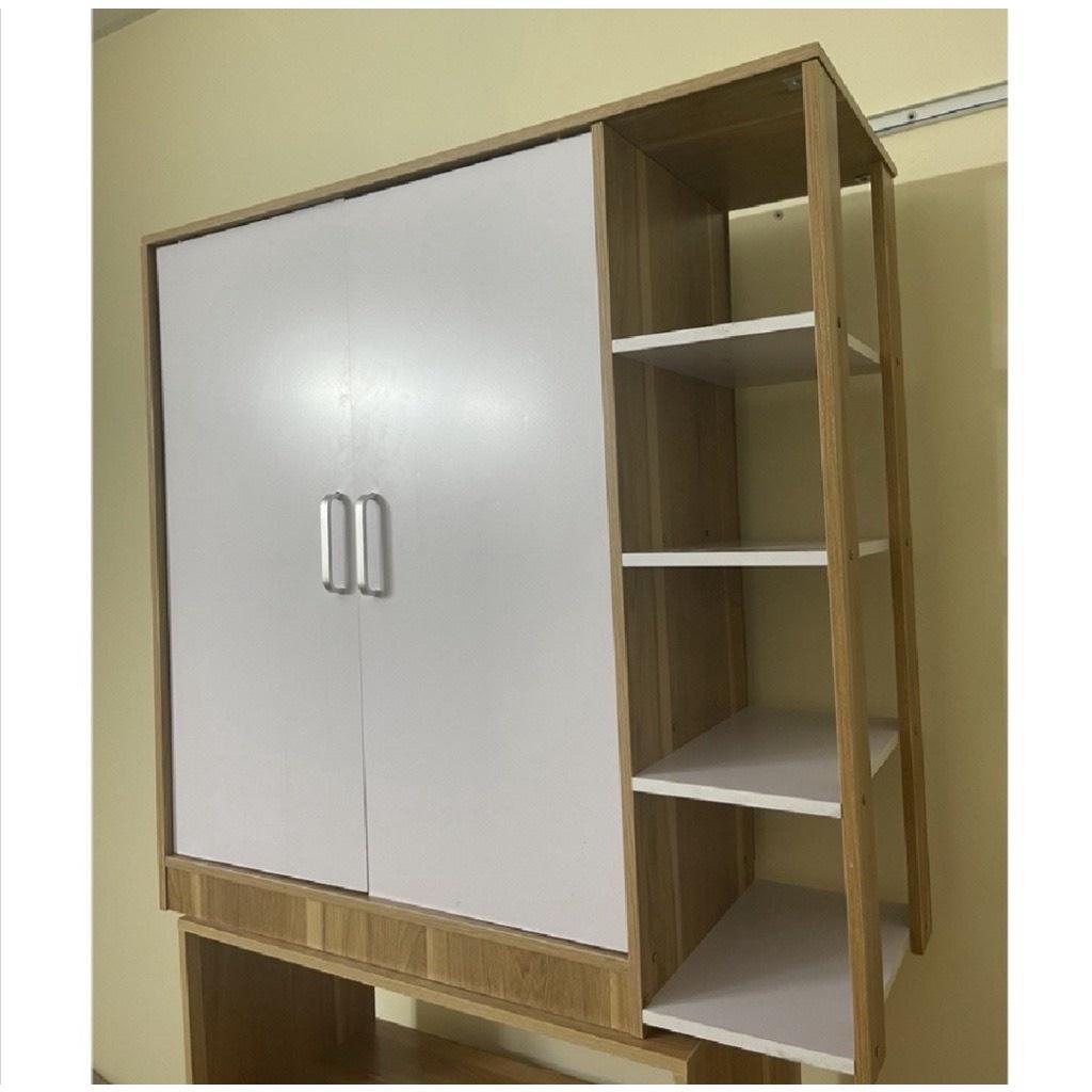 Tủ giày gỗ 2 GIAN MÀU TRẮNG cao cấp