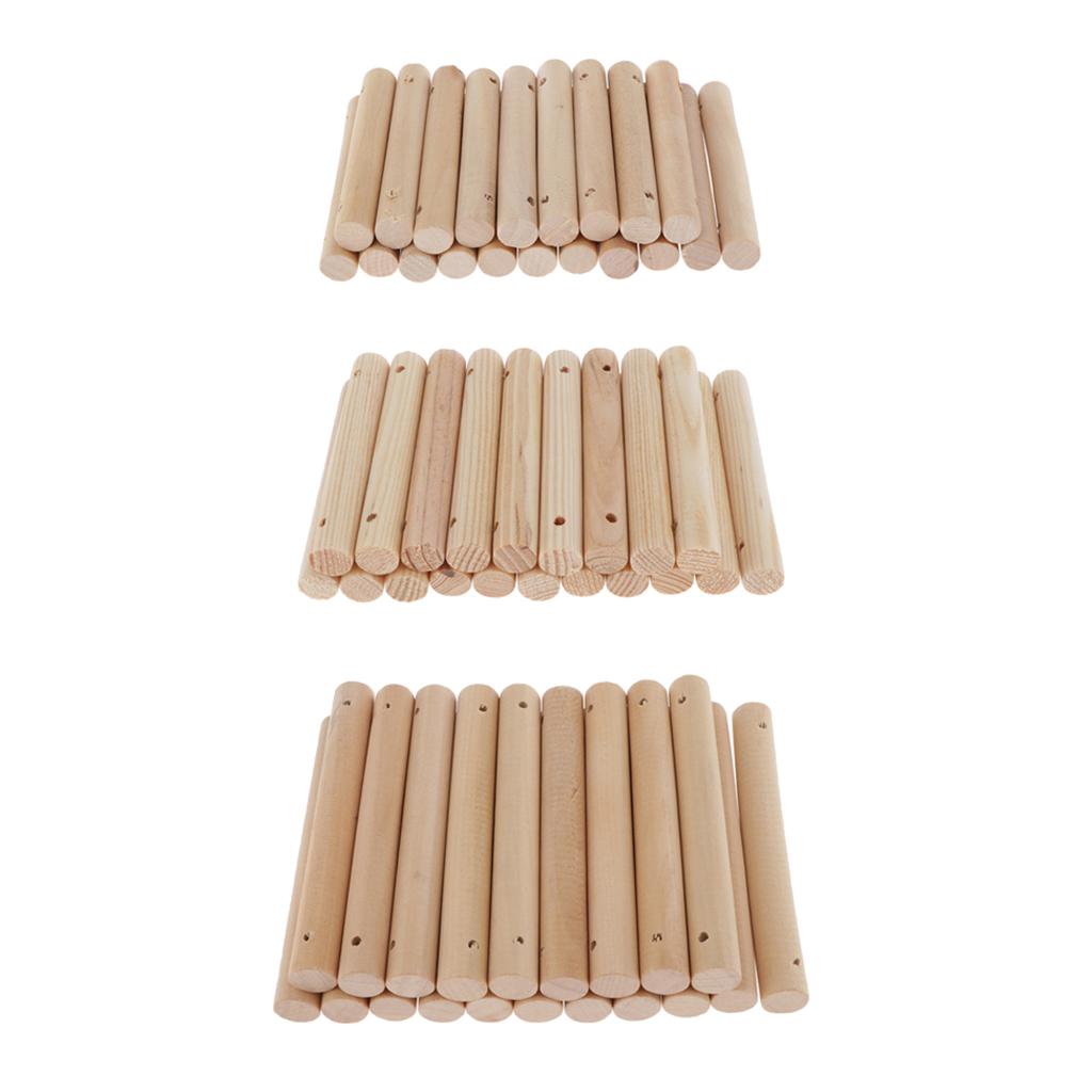 20 Pieces Round Wooden Stick DIY Unfinished Wood Crafts Making 7x1cm