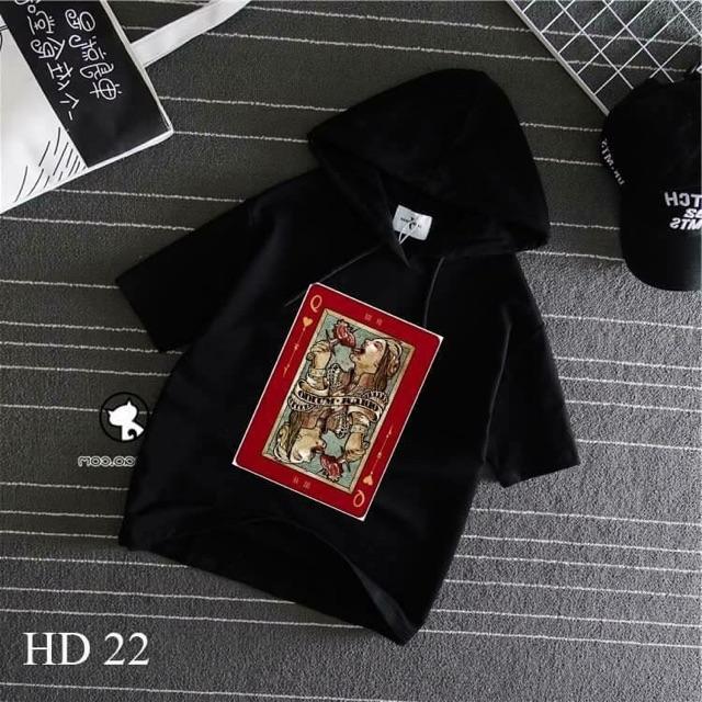Áo hoodie tay lỡ hoạ tiết hot trends