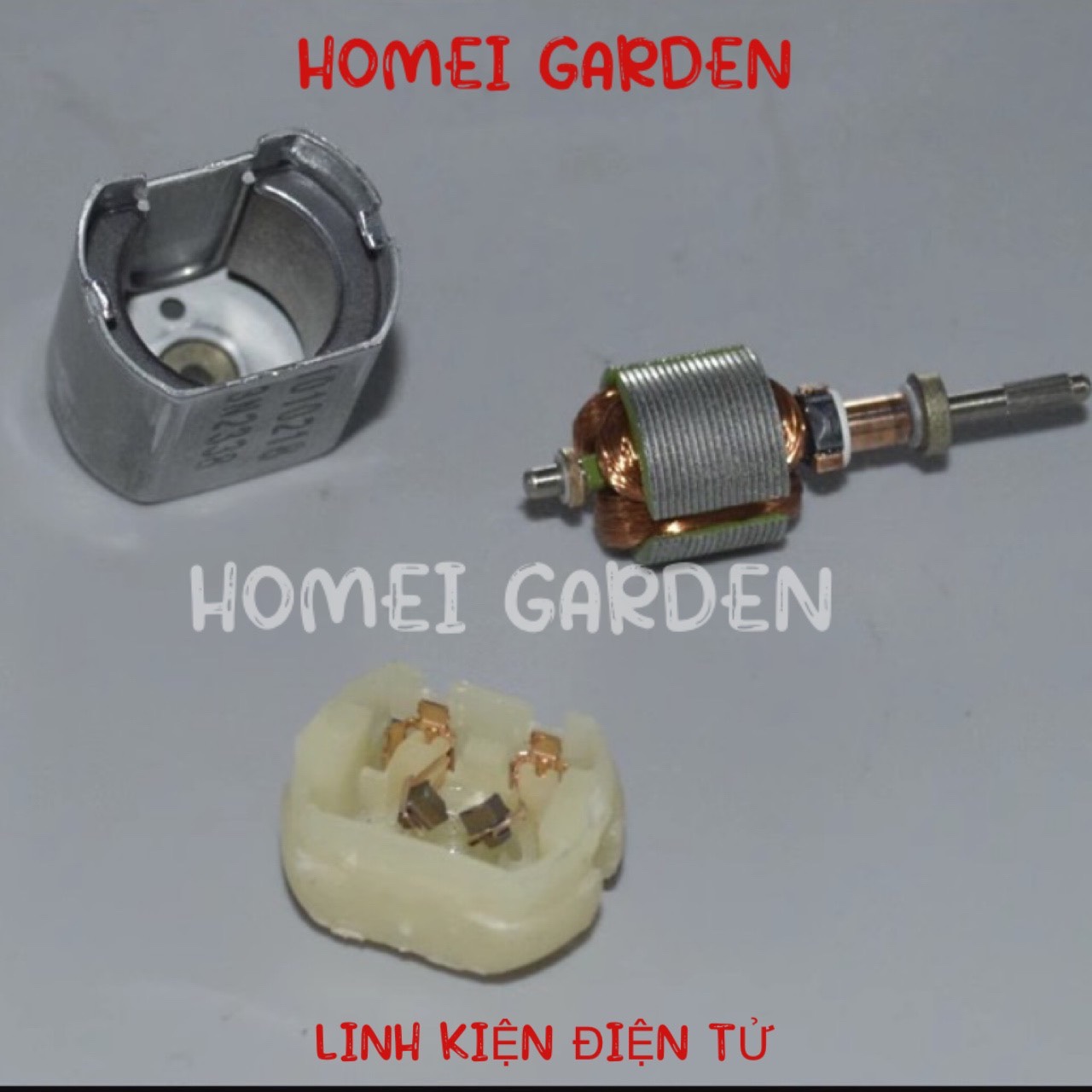 Mô tơ motor 130 trục hoa 6V - 12V 3460 - 6920RPM bàn chải carbon dùng cho gương chiếu hậu mới 100% - HM0184
