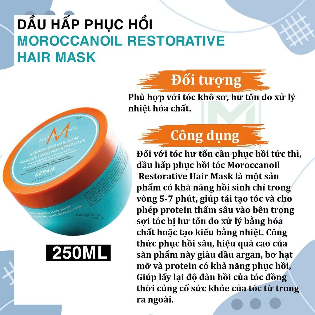 Dầu hấp phục hồi Moroccanoil Restorative Hair Mask 250ML - 500ML chính hãƞg + Kèm gội xã gói Karseell Mini 15ml*2