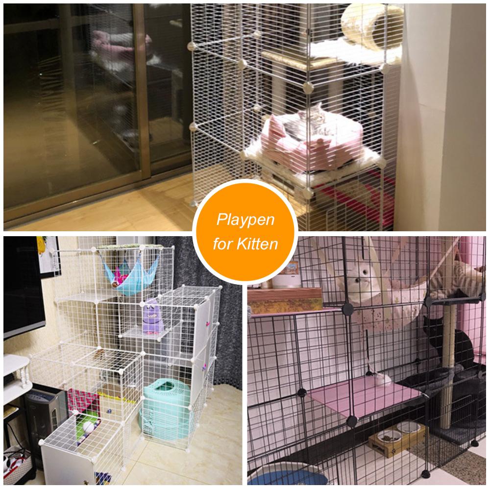 Lồng ráp nuôi thú cưng đươc thiết kế bằng 8 bảng vuông 35*35cm bằng sắt chịu lực, bền,Chân cao su chống trượt để bảo vệ sàn nhà, dễ lắp ráp